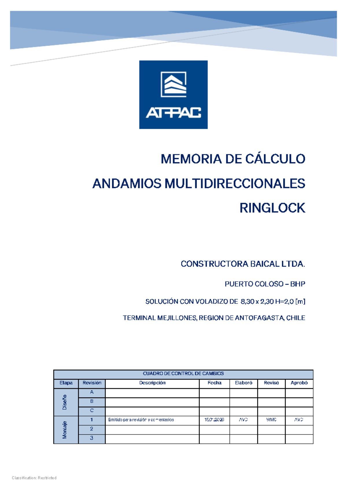MEMORIA DE CÁLCULO MC00 4168: Andamios Multidireccionales Ringlock - Document Preview