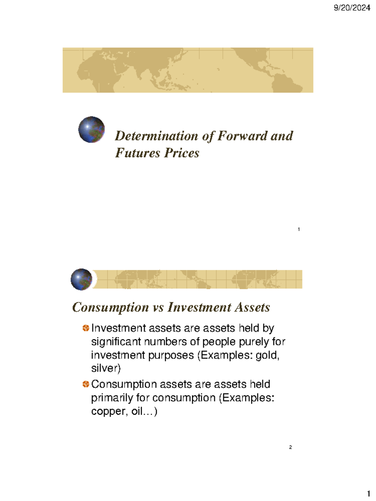 Chapter 4 - Forward and Futures Price Determination Notes - Studocu