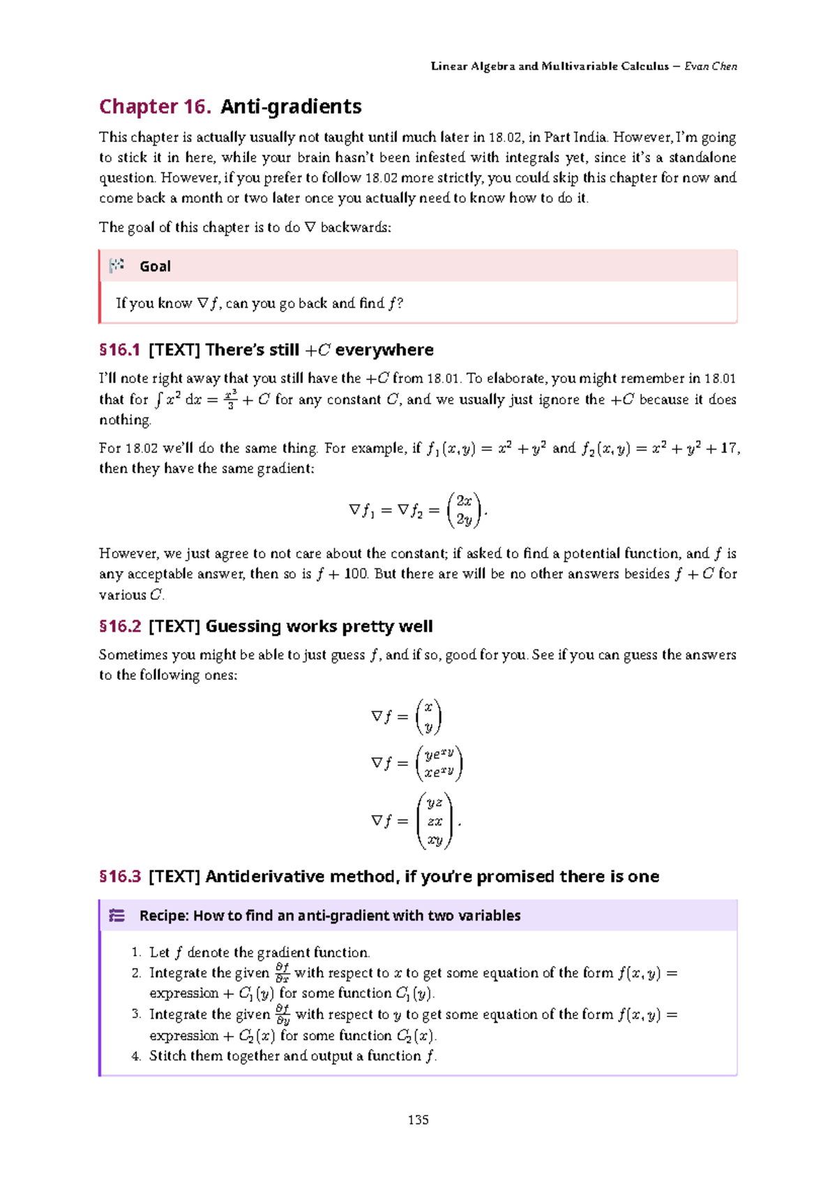 18.02 Final Exam Notes: Linear Algebra & Multivariable Calculus Ch. 16 ...