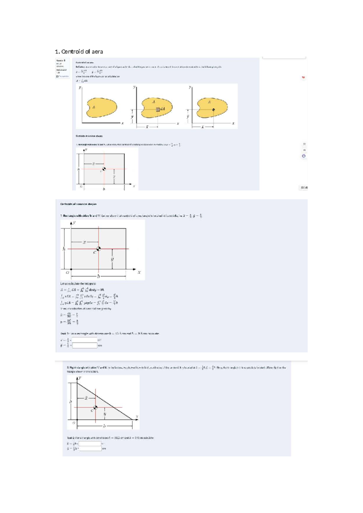 ENGG2400 W1 Quiz - Centroid Calculations and Design Constraints - Studocu