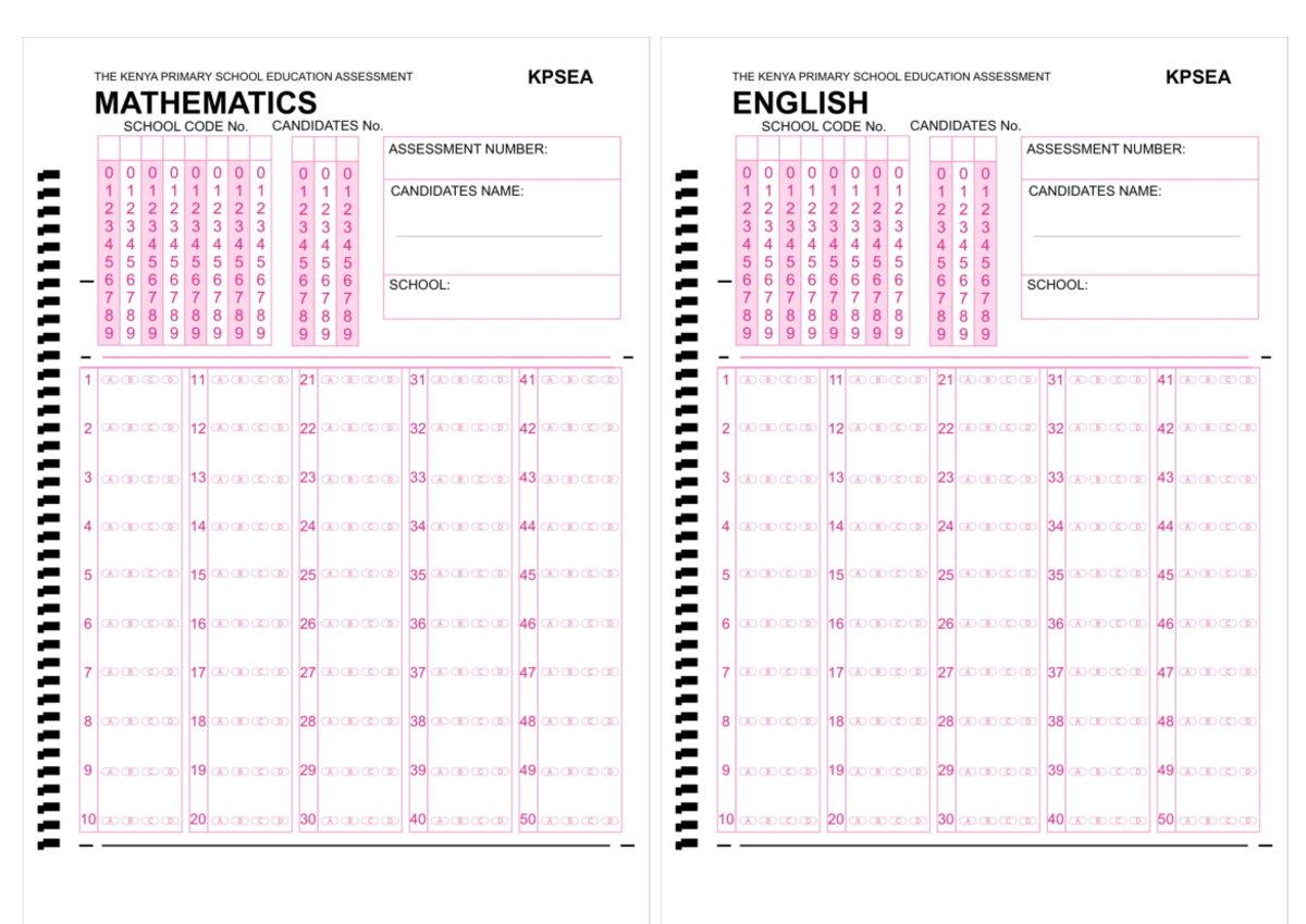 KPSEA Assessment Scripts for Mathematics, English & Integrated Science ...