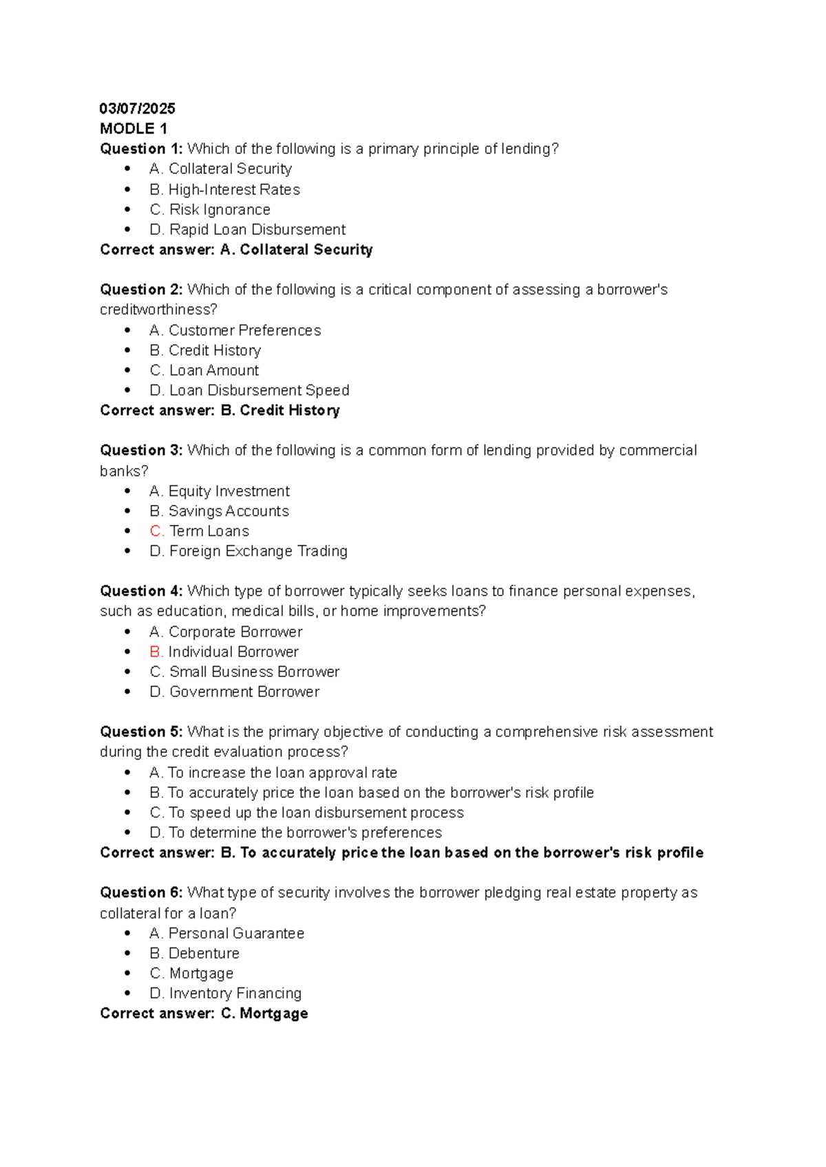 TN tin dung ngan hang - TRẮC NGHIỆM VỀ TÍN DỤNG NGÂN HÀNG KTGK - Document Preview