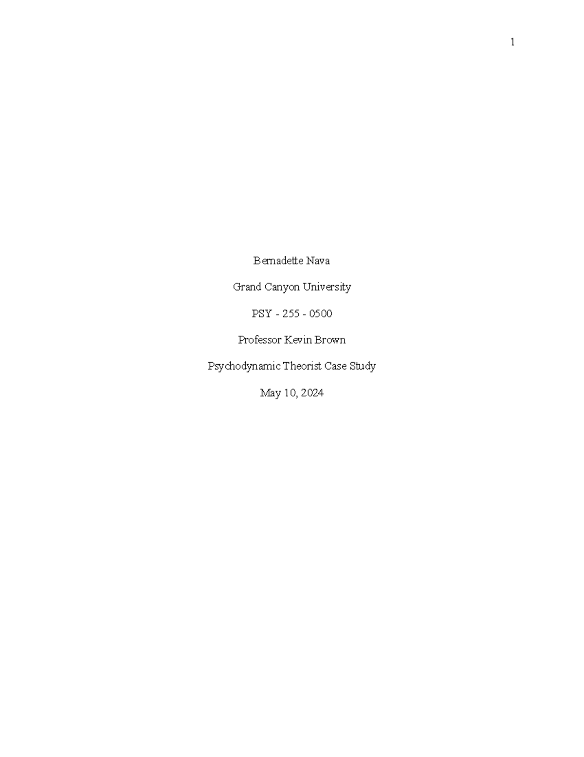 PSY-255-0500: Case Study of Sheldon Cooper in Psychodynamic Theory ...