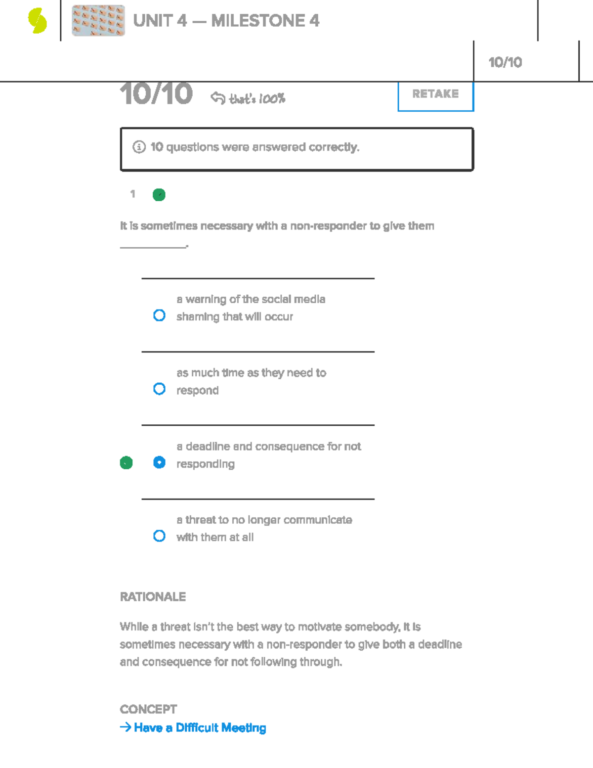 Business Communication - Oral Communication - UNIT 4 Milestone 4 Retake ...