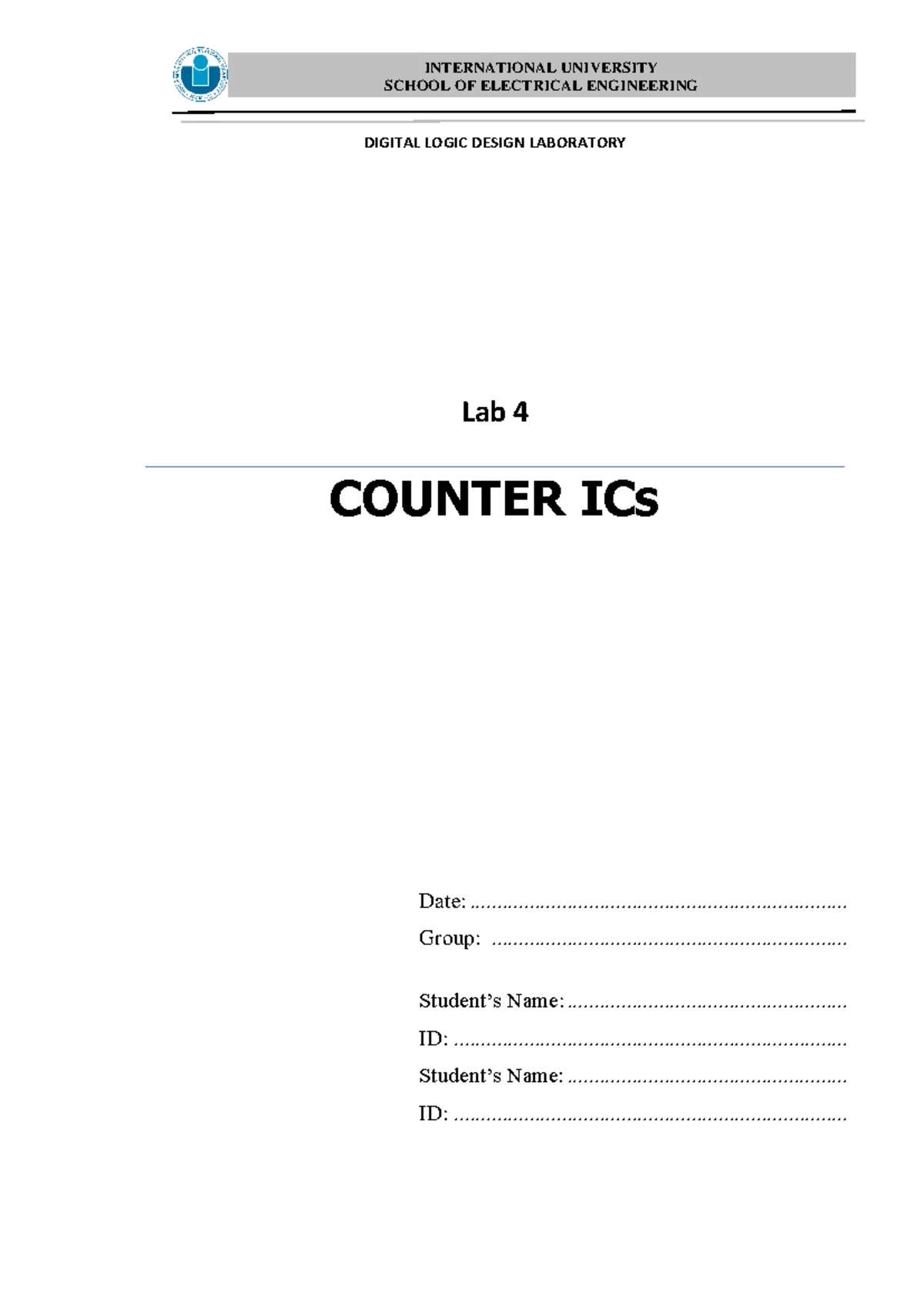 DLD lab 6 - Multiplexers 1 - SCHOOL OF ELECTRICAL ENGINEERING DIGITAL ...