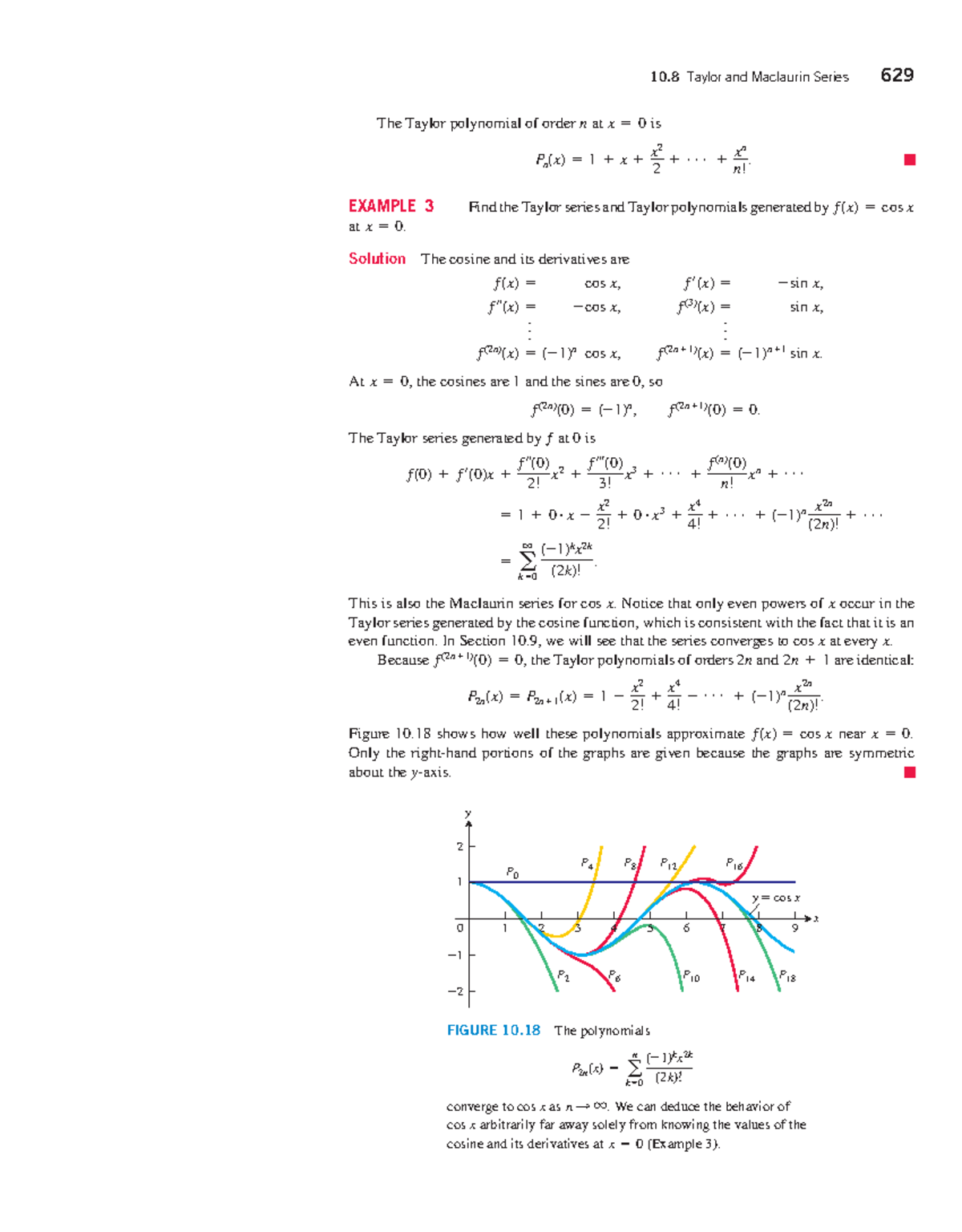 10.8 Taylor and Maclaurin Series for cos x - Thomas Calculus - Studocu