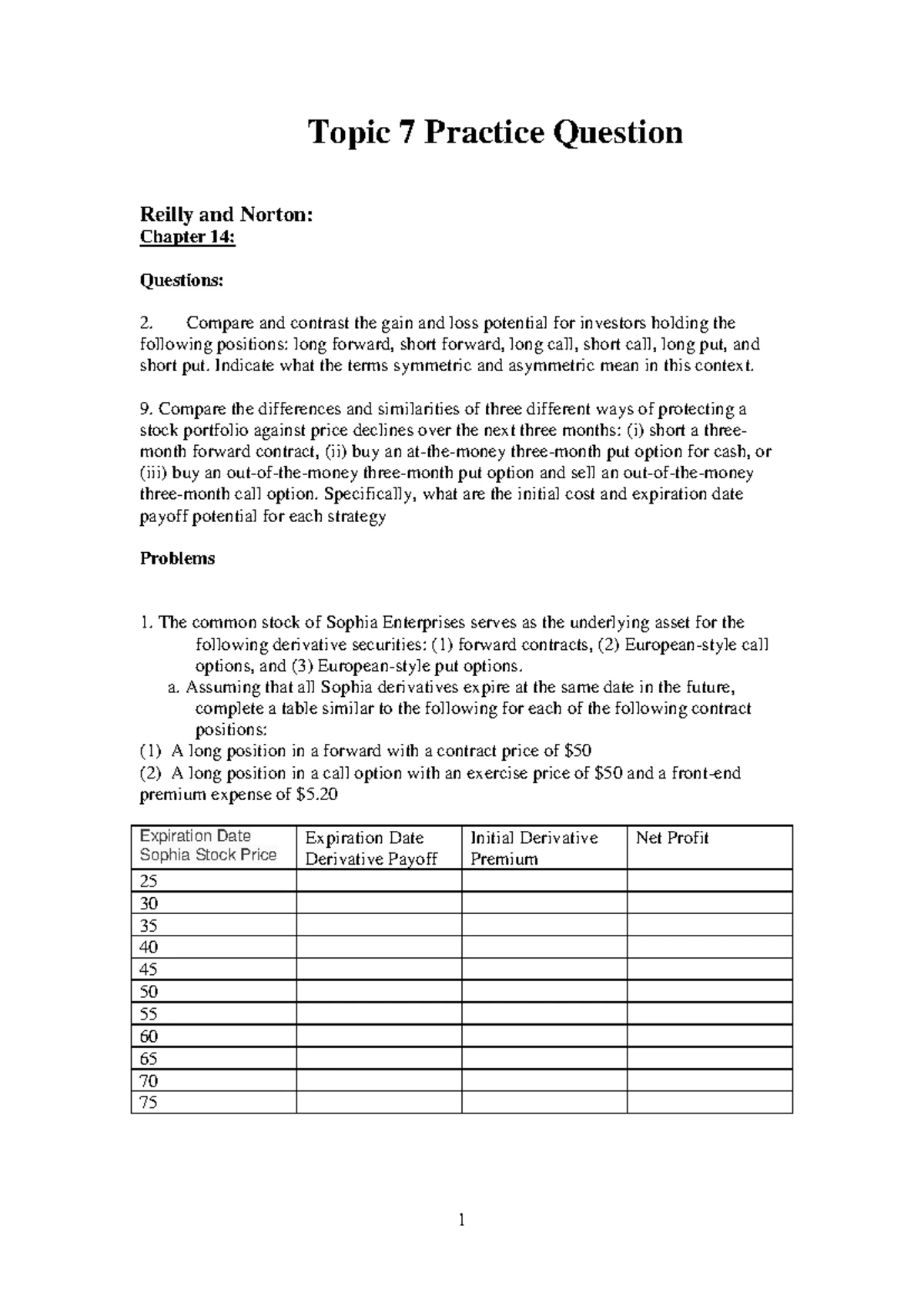 Topic 4 Practice Questions: Bond Evaluation & Stock Valuation - Studocu