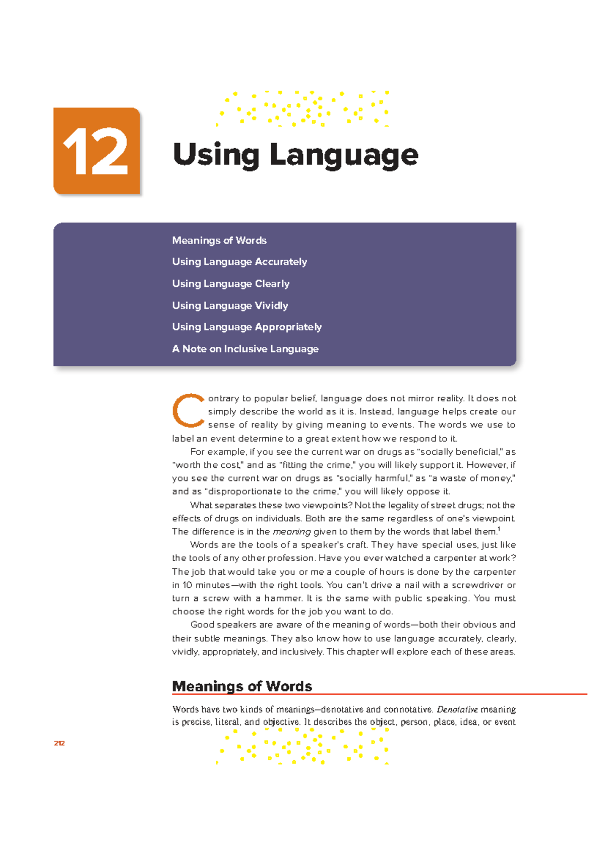 Chapter 12: Mastering Language Use in Public Speaking (ENG 101) - Studocu