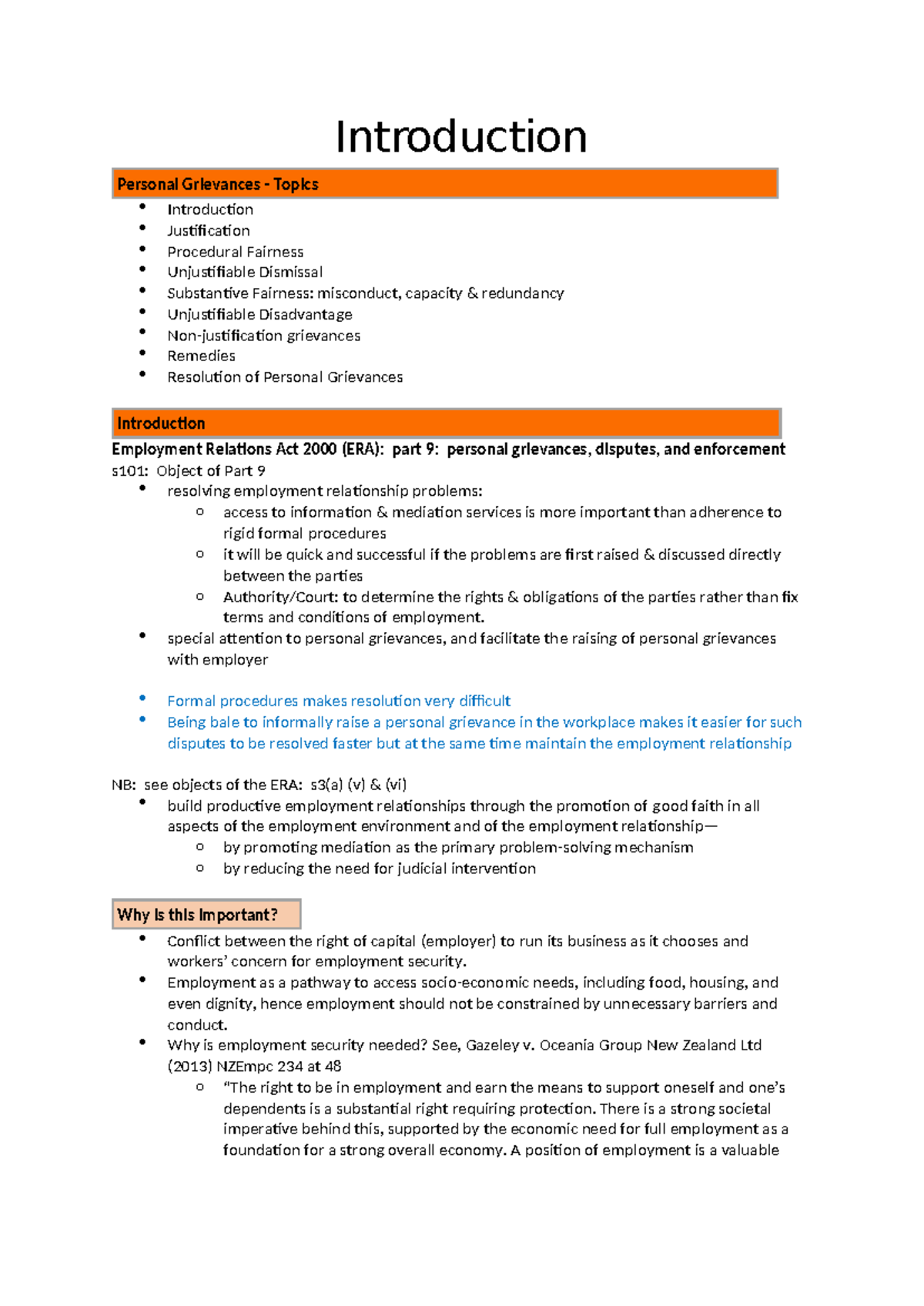 Personal Grievances & Employment Law: Unjustifiable Dismissals (ERA ...