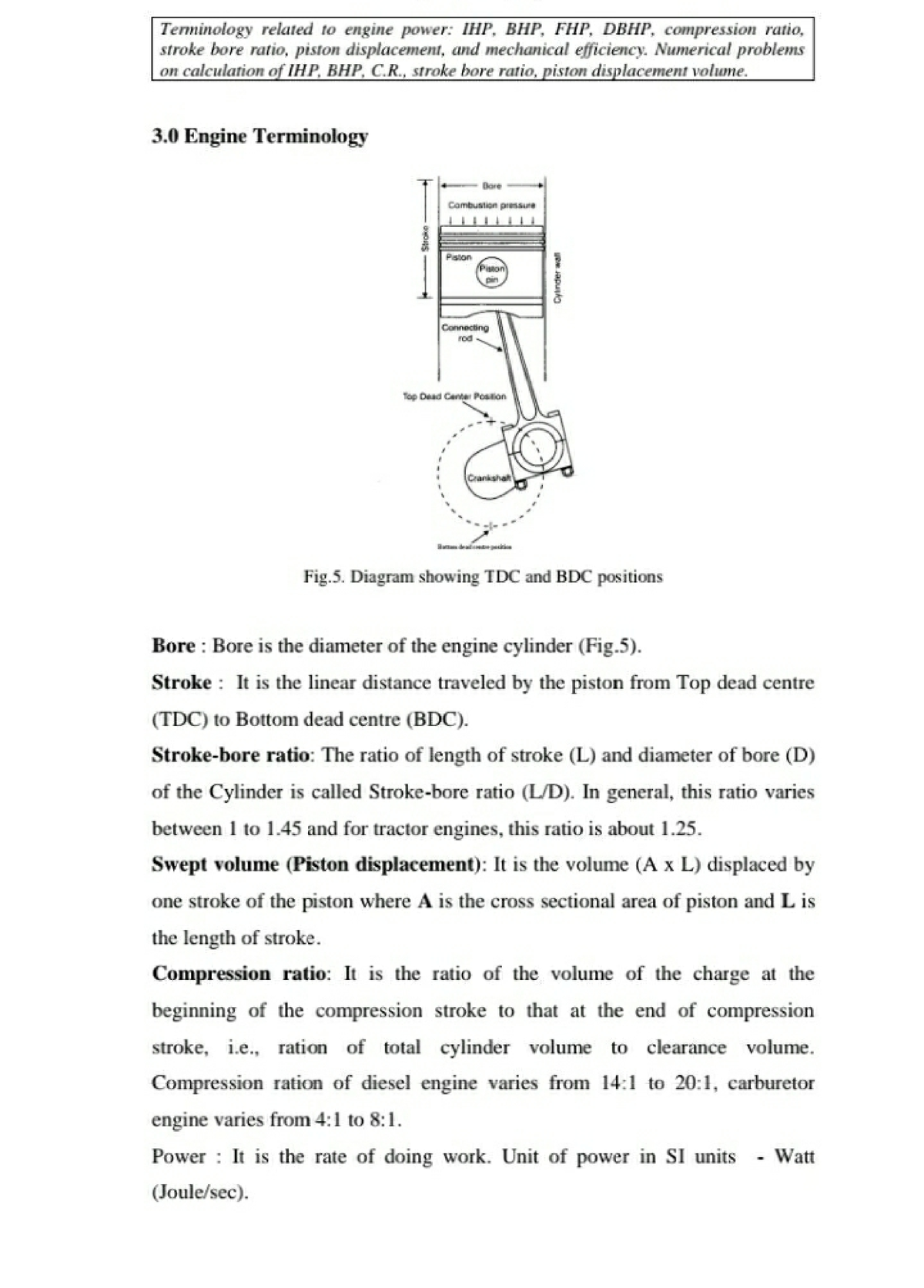 Engine Power Terms: IHP, BHP, FHP, DBHP, and Key Calculations - Studocu