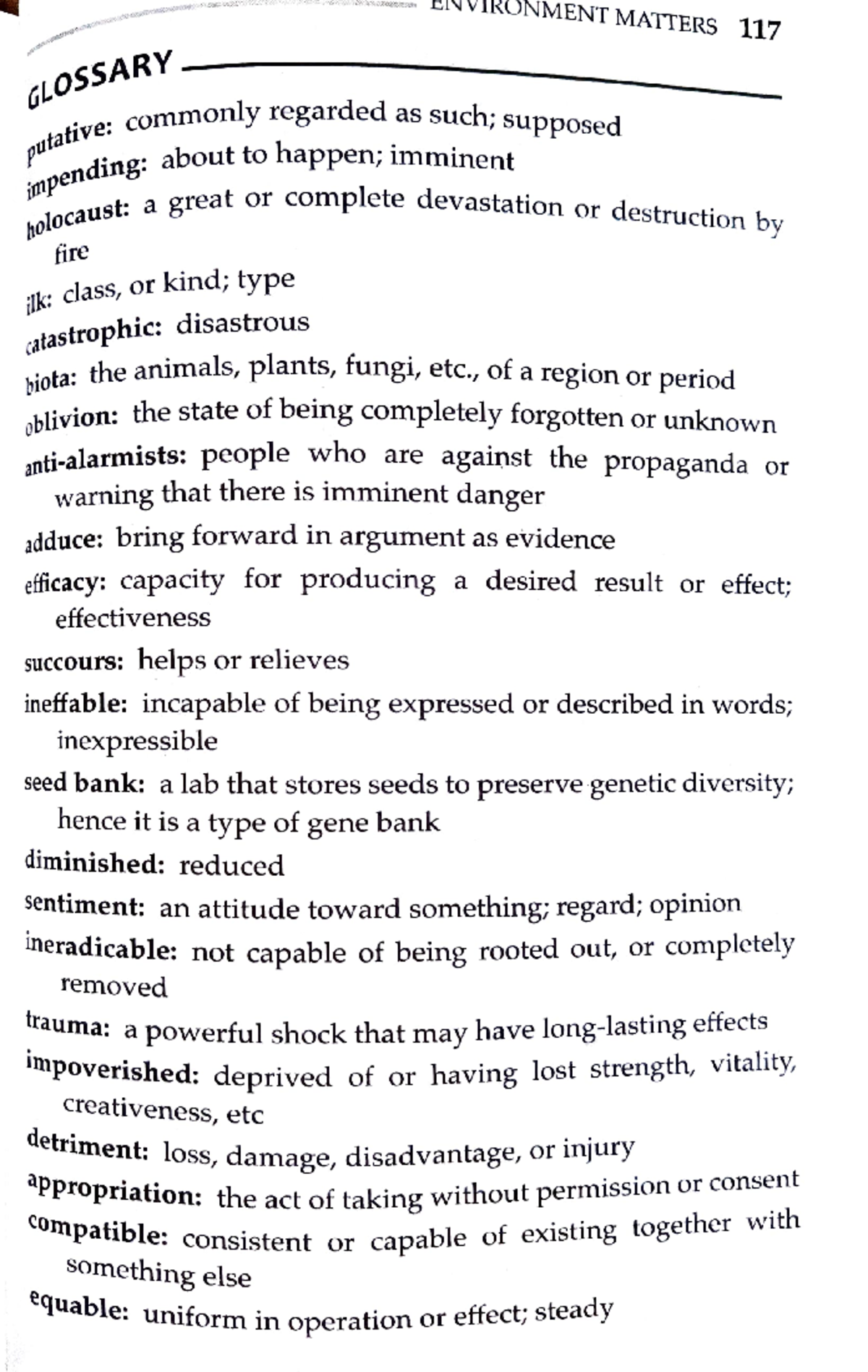Does It Matter Glossary and Questions - putative: ommonly regarded as ...