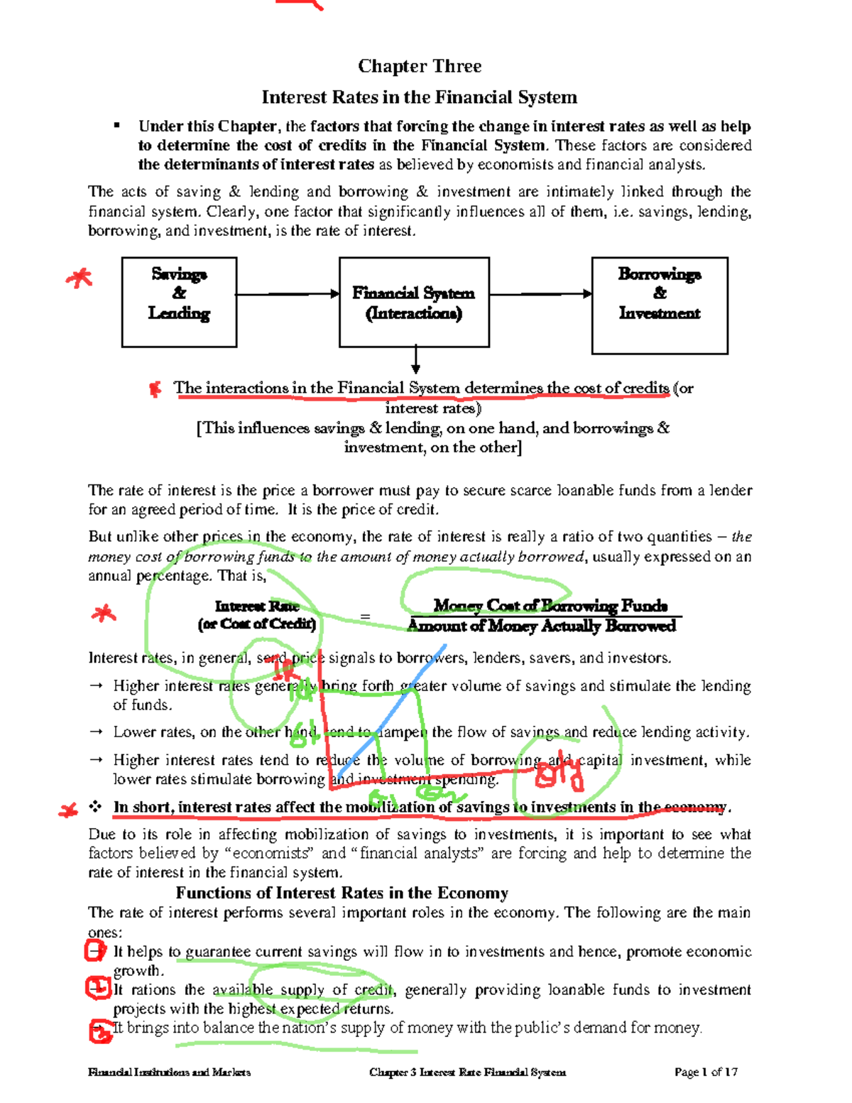Chapter 3 Interest Rates in the Financial System - Chapter Three ...