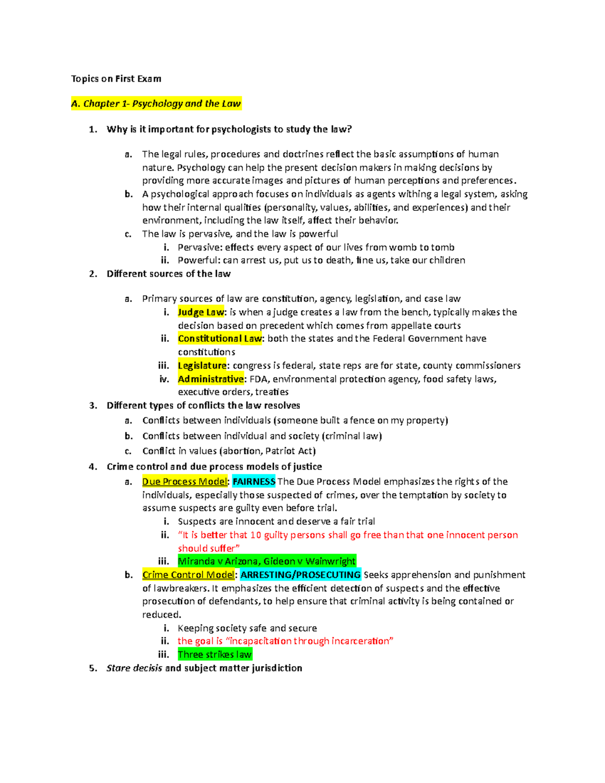 Incapacitation Psychology