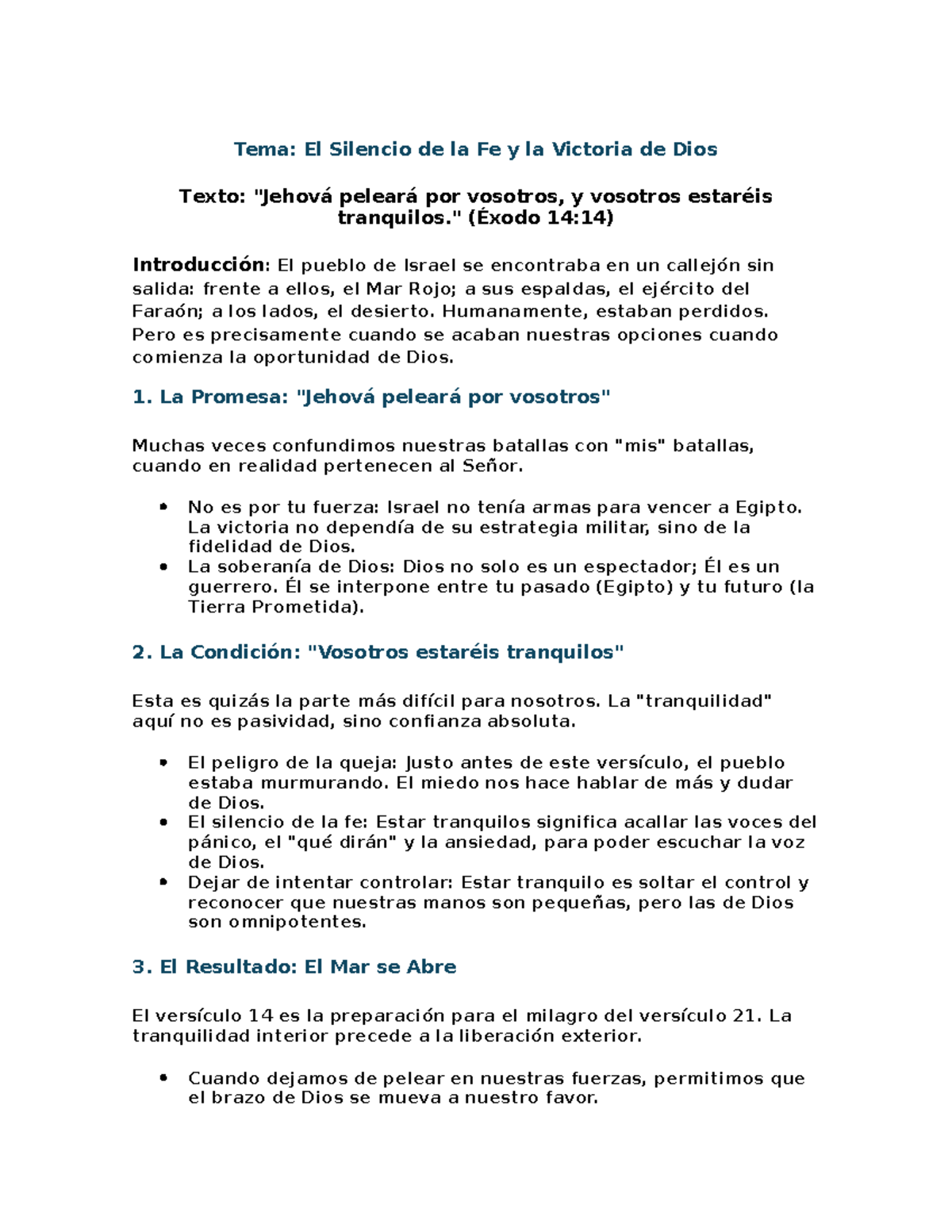 El Silencio de la Fe y la Victoria de Dios: Reflexiones Teológicas ...