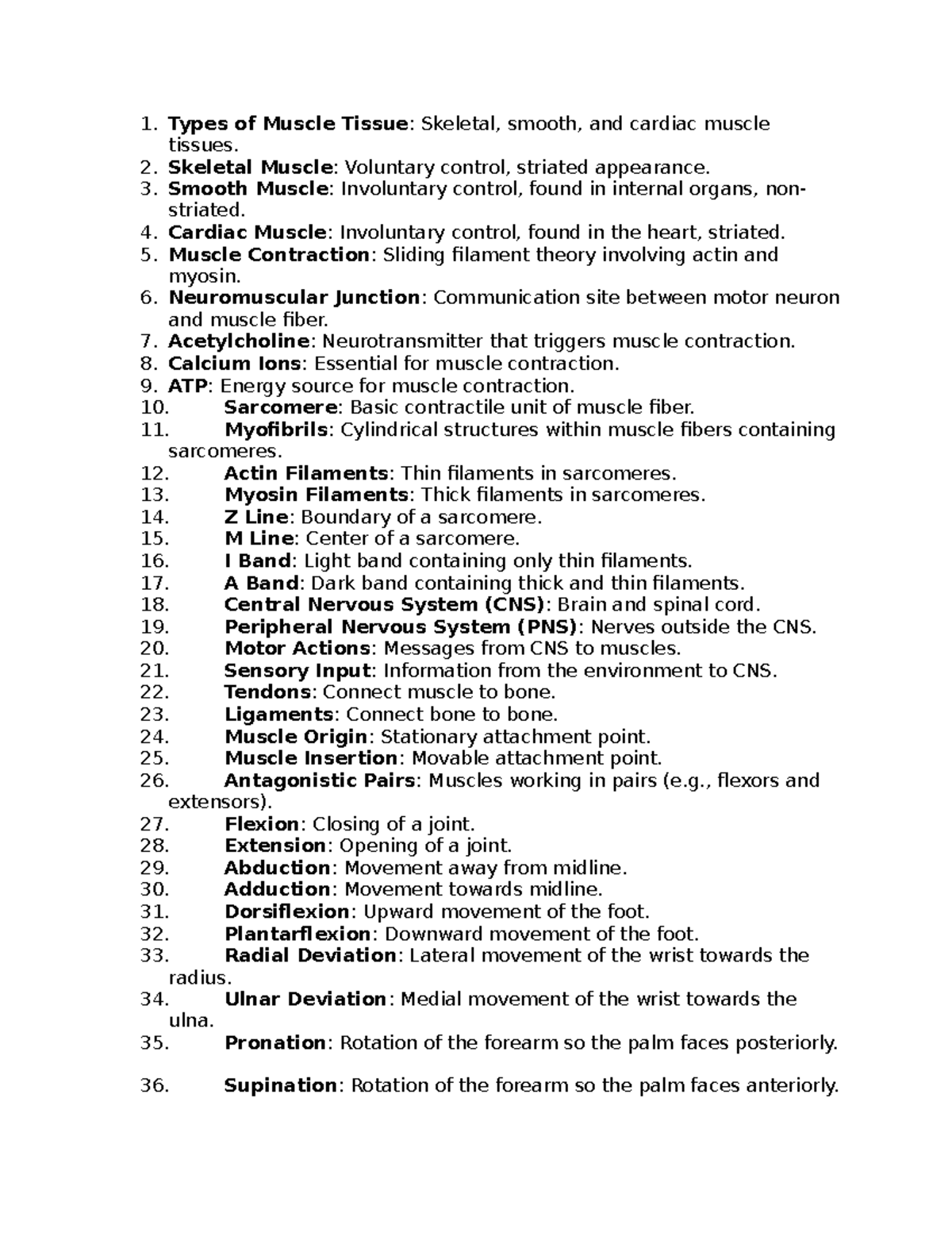 AP 1 Mod 5 Terms - Types of Muscle Tissue: Skeletal, smooth, and ...