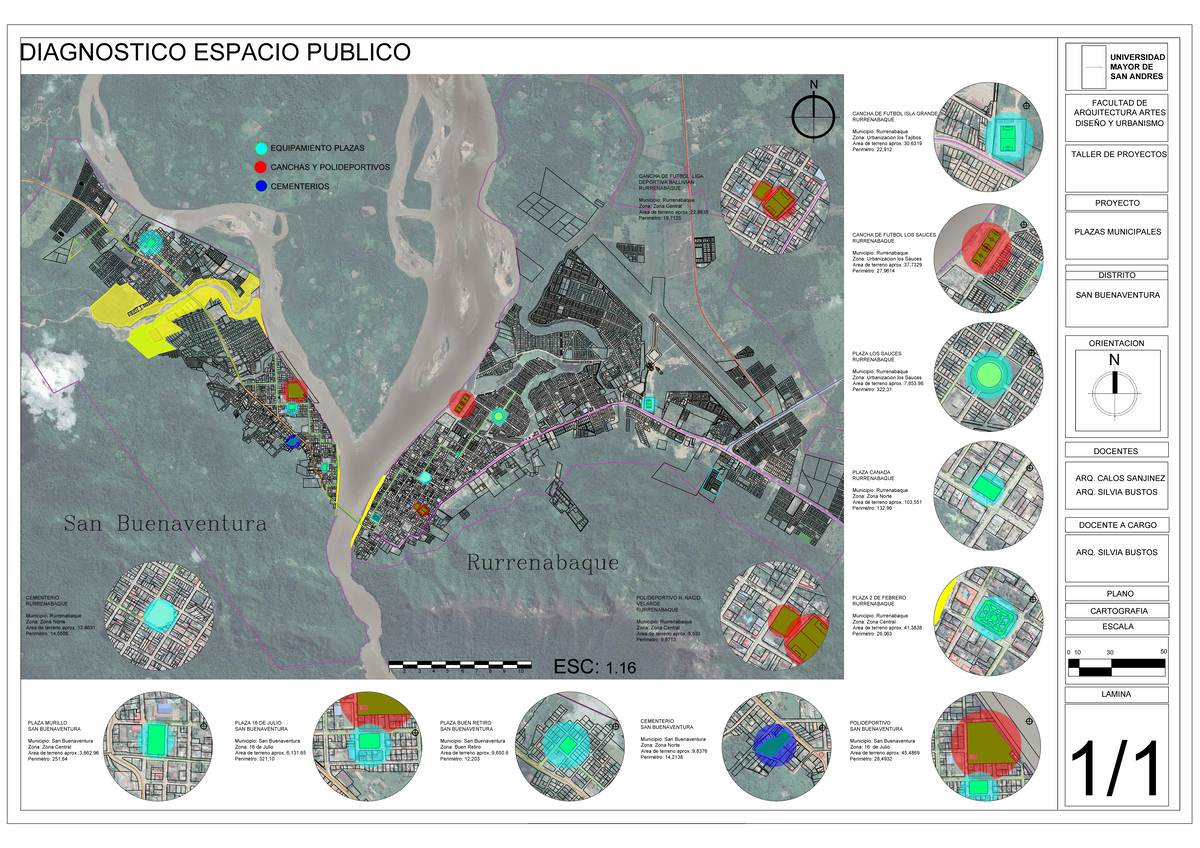 Diagnóstico de Espacios Públicos G7 - UMSA: Proyectos de Arquitectura - Document Preview