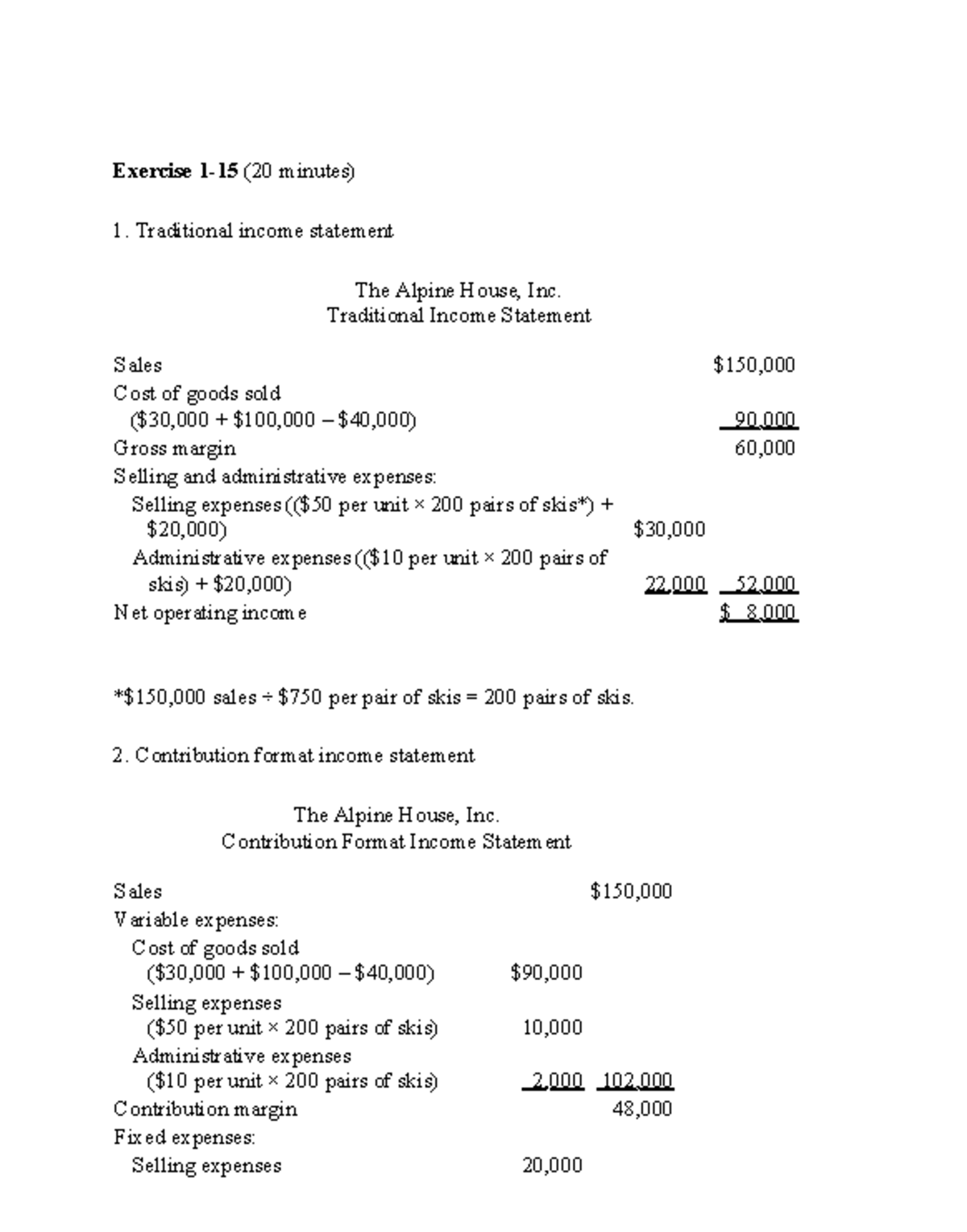 HW1 Chapter-1 - HW1 Chapter 1 - Exercise 1-15 (20 minutes) 1 ...