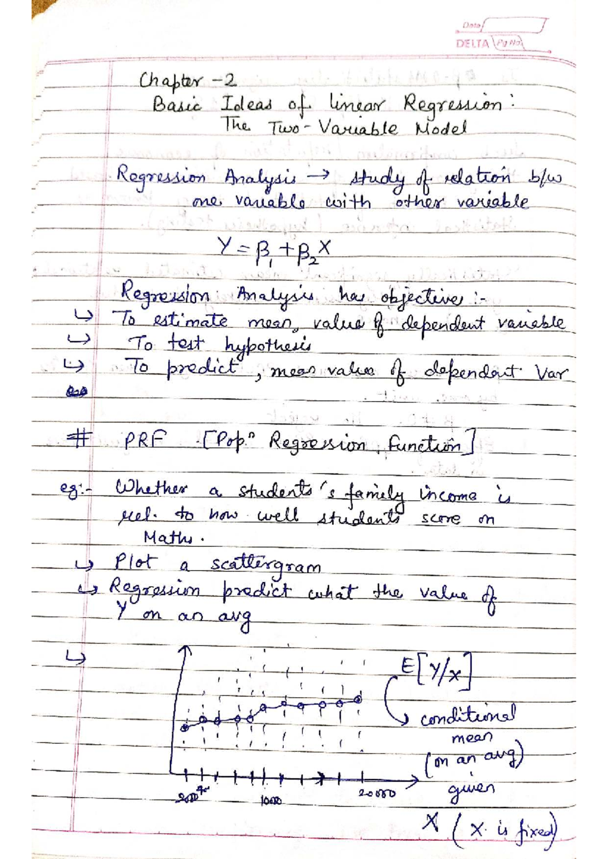 Two Variable Simple Linear Regression Analysis (DELTA) - Studocu