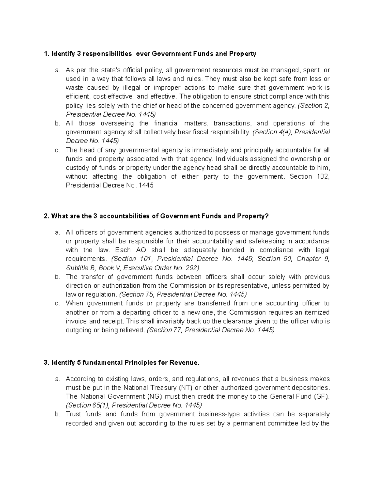 Government Funds Management and Accountability Overview - Studocu