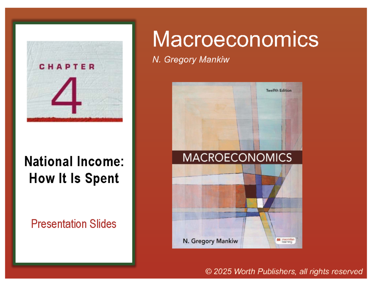 Macroeconomics Lecture Slides - Chapter 04: National Income Analysis ...