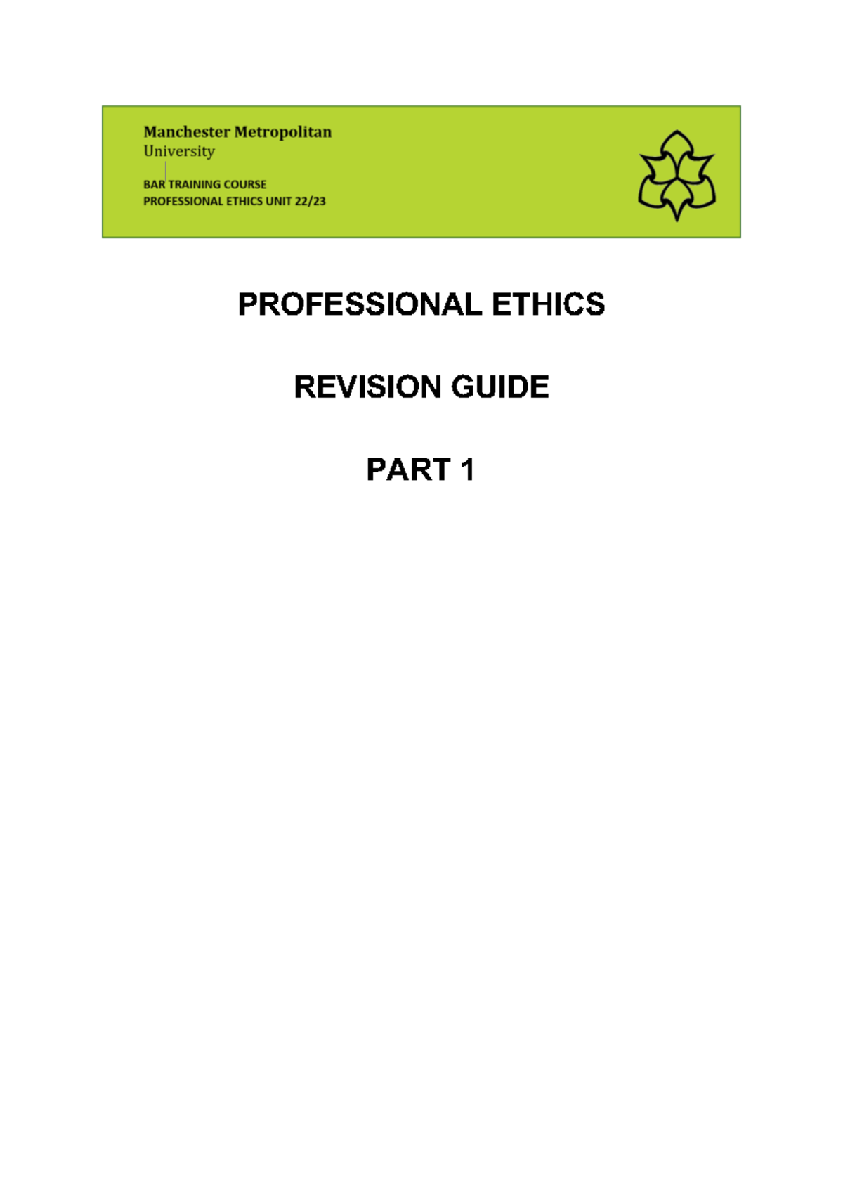 MMU Professional Ethics Revision Guide: Core Duties Overview Part 1 ...