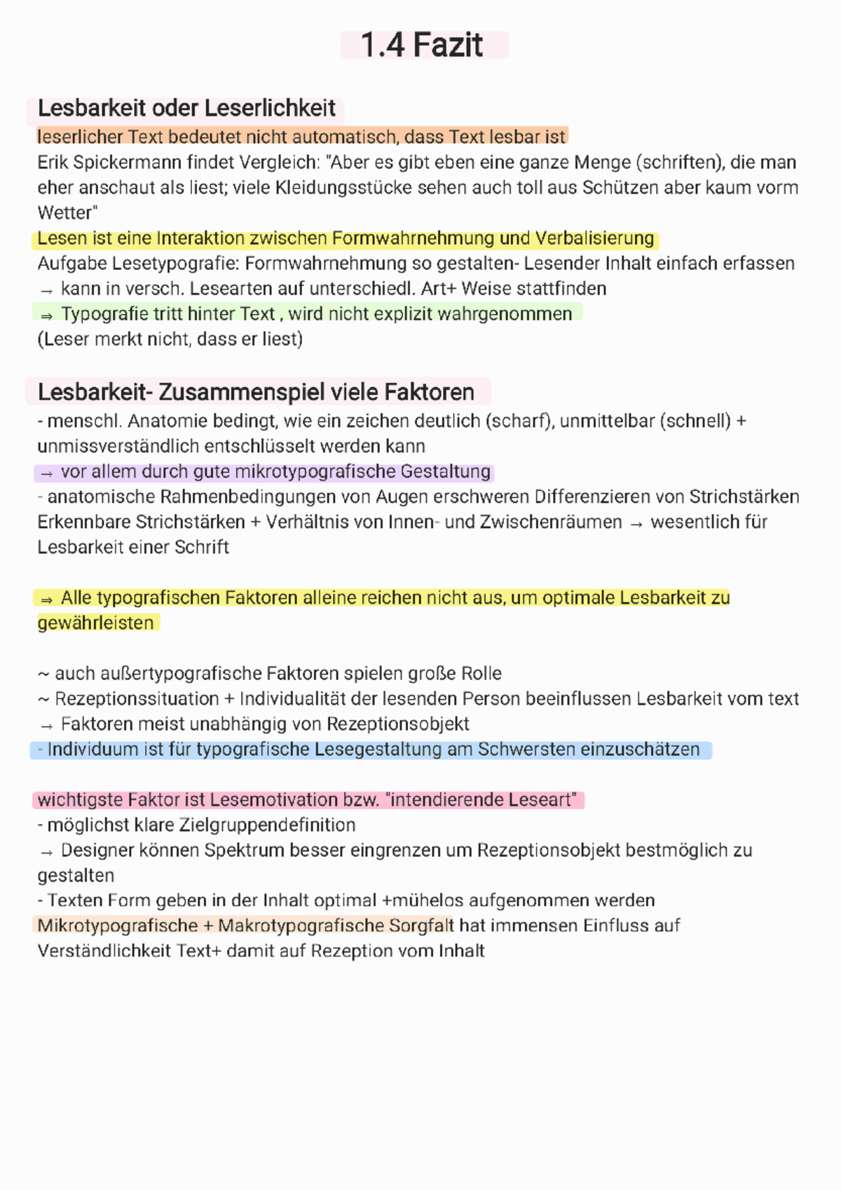 Typografie Lektion 4: Aktive und Integrierte Auszeichnungen - Studocu