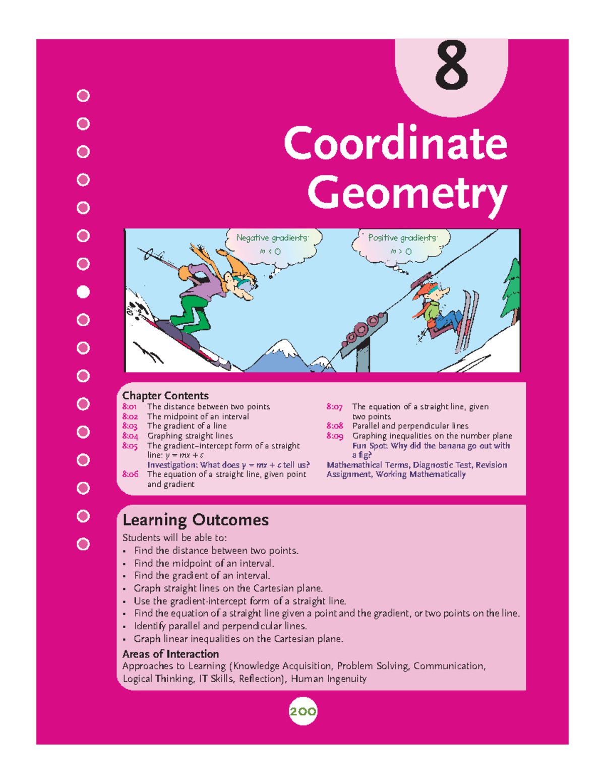 Chapter 8 Coordinate Geometry: Key Concepts & Formulas (pg 200-243 ...