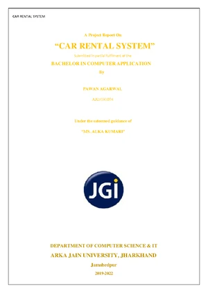 Internship Report: Online Car Servicing System Project (TU) - Studocu