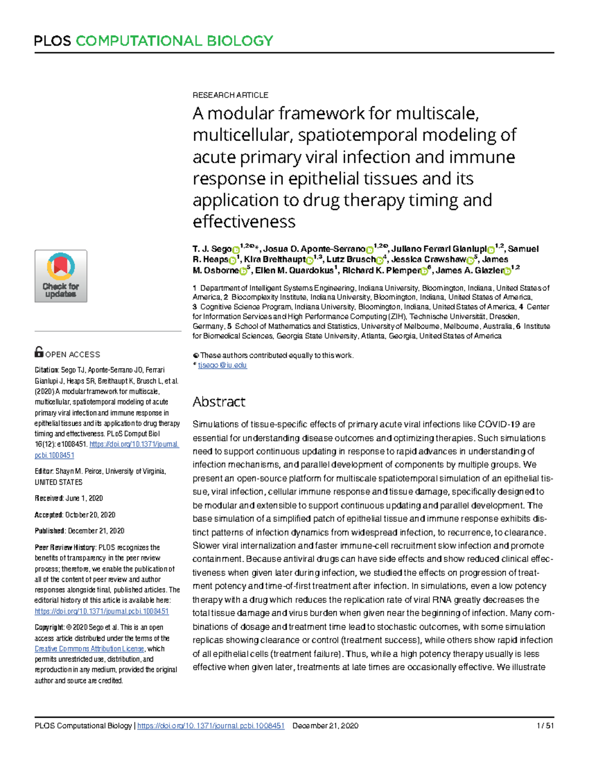 A Modular Framework for Multiscale Modeling of Viral Infection (COMP ...