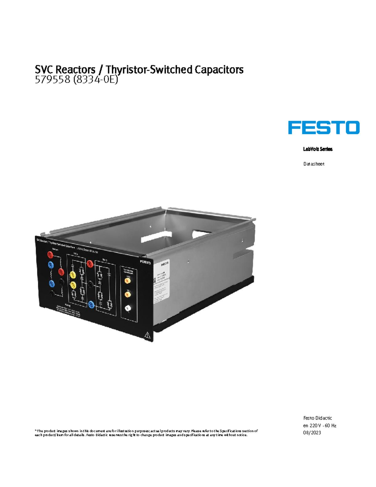 Datasheet 763368(50-8334) en 220V 60Hz - LabVolt Series Datasheet SVC ...