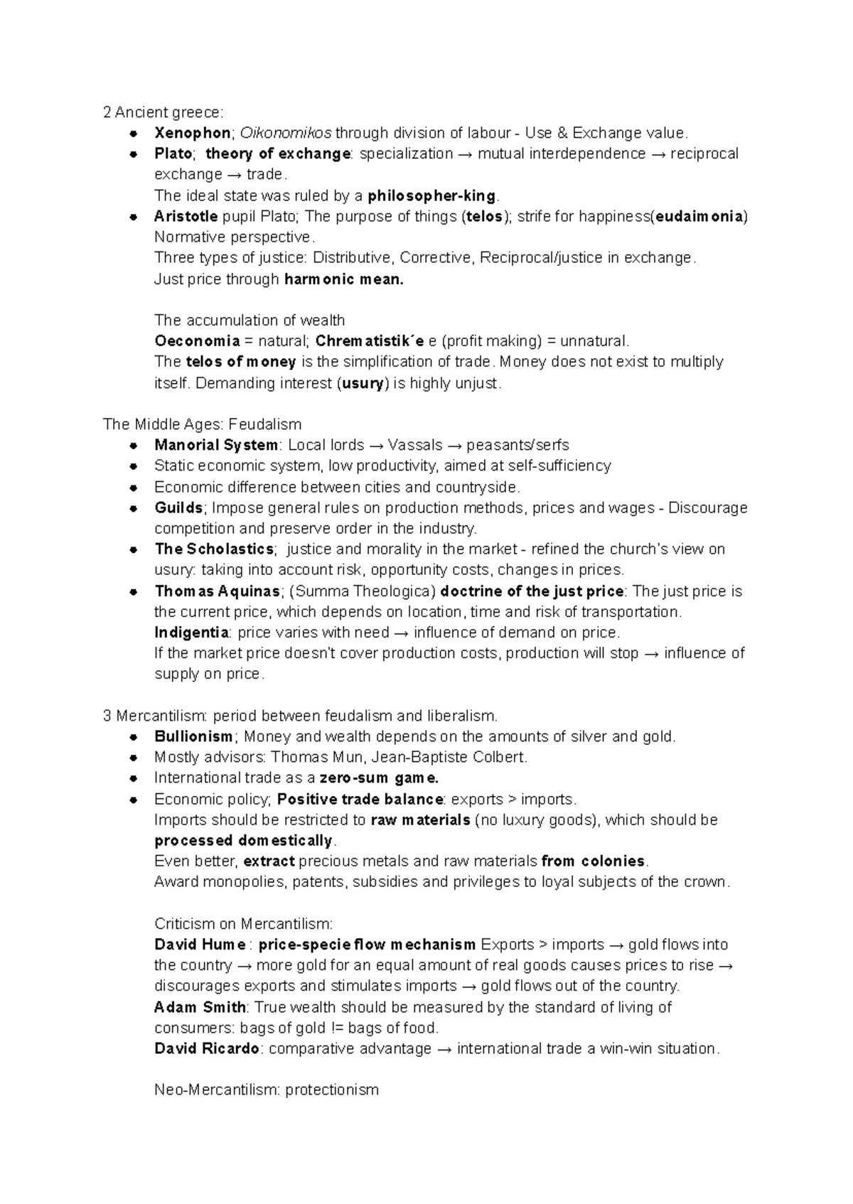 Econ 101: Summary of Historical Economic Theories and Concepts ...