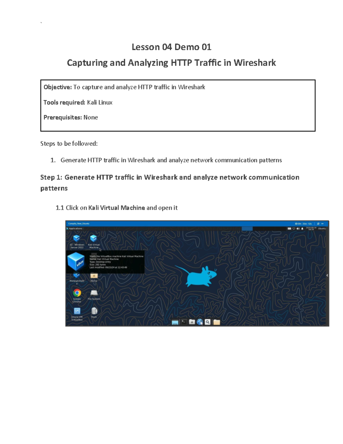 Lesson 04: Demo 01 - Capturing & Analyzing HTTP Traffic in Wireshark ...