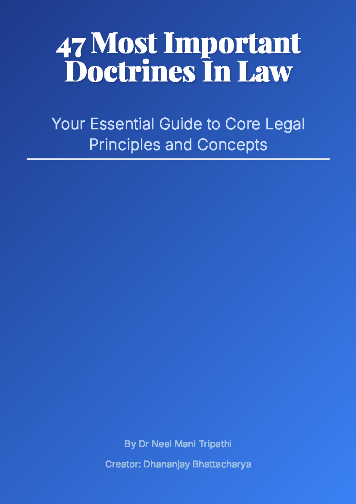 Legal Doctrines: Your Essential Guide to Core Principles (LAW 101 ...