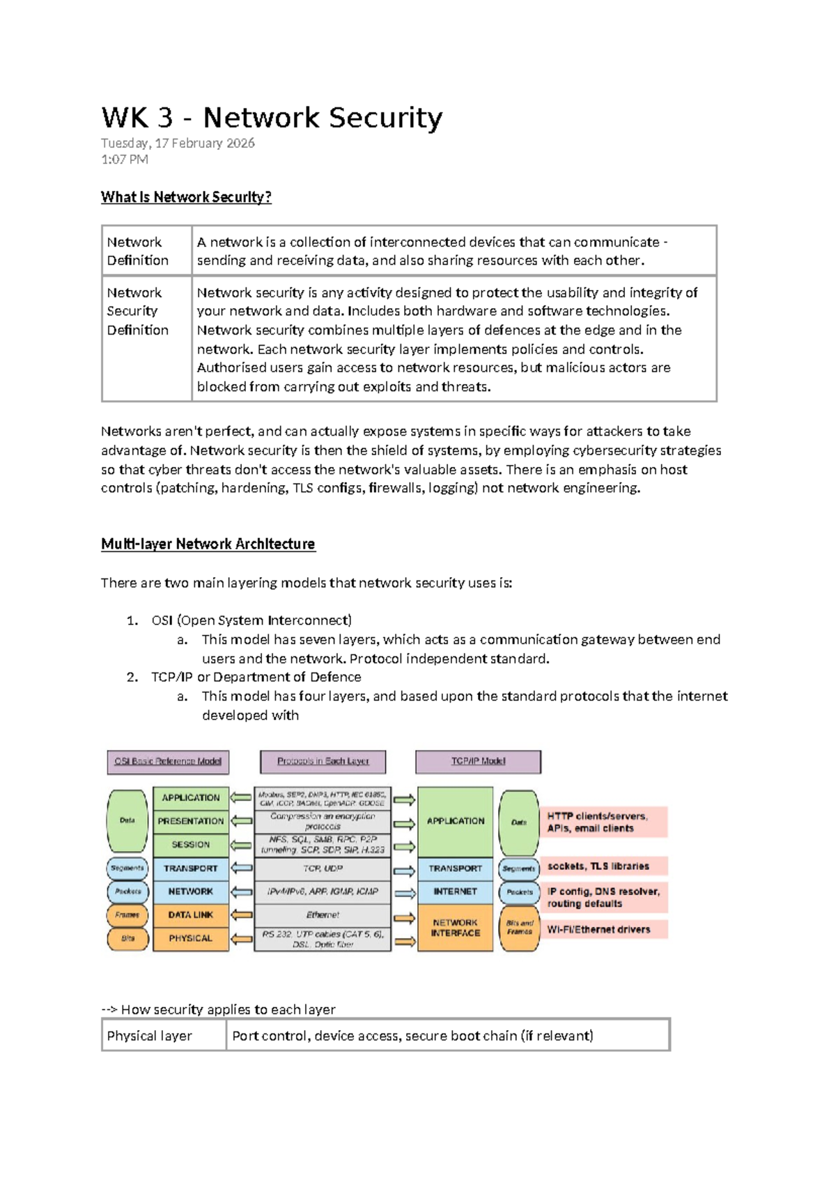 WK 3 - Network Security: Comprehensive Study Notes - Studocu