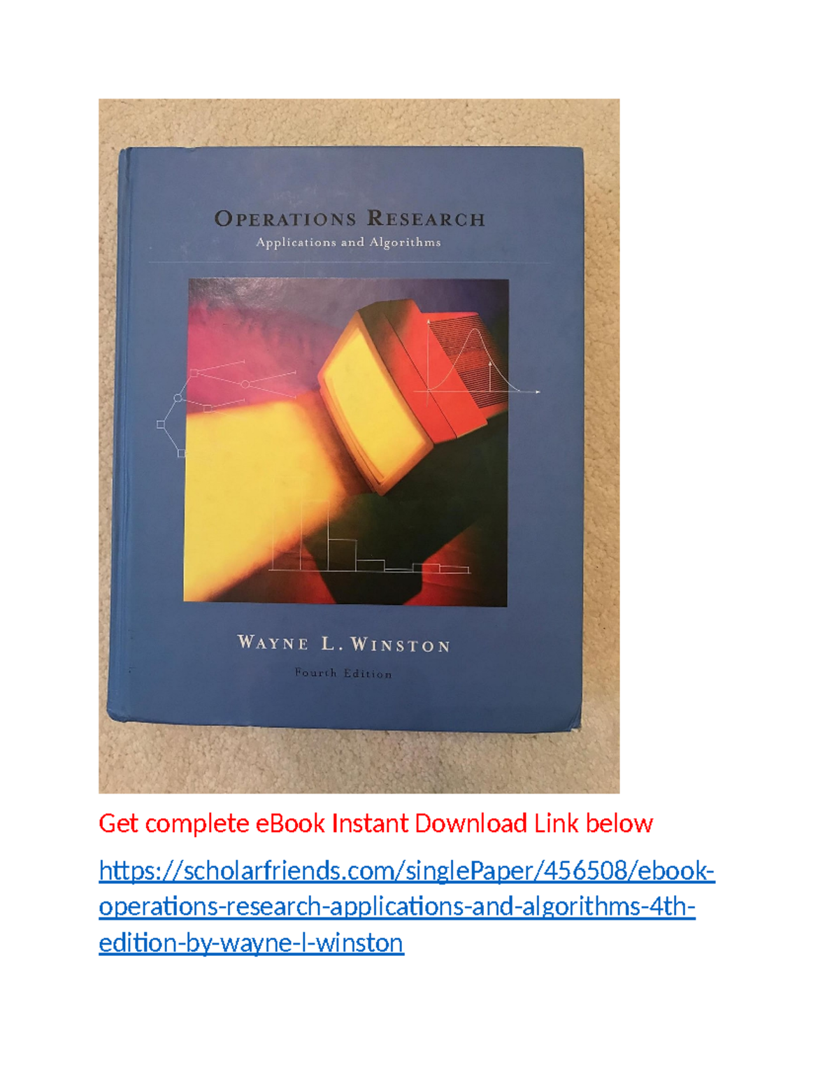 Operations Research: Applications & Algorithms (4th Ed) by Winston ...
