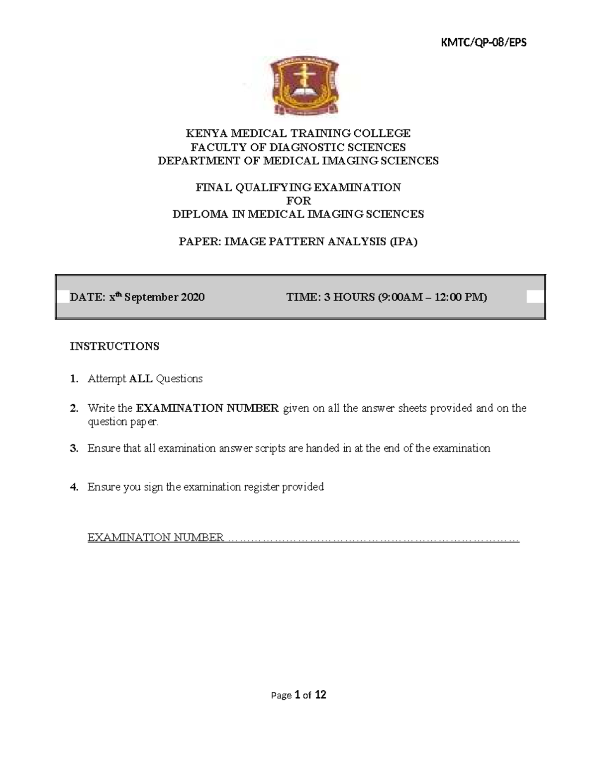 2020 FQE IPA - Image Pattern Analysis Study Guide for Medical Imaging ...