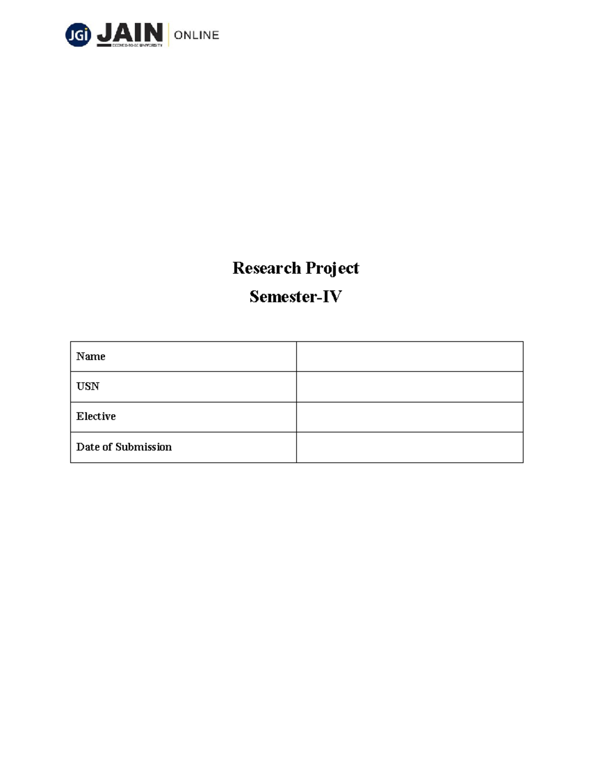Final Report - Research Project on USN Elective Submission - Studocu