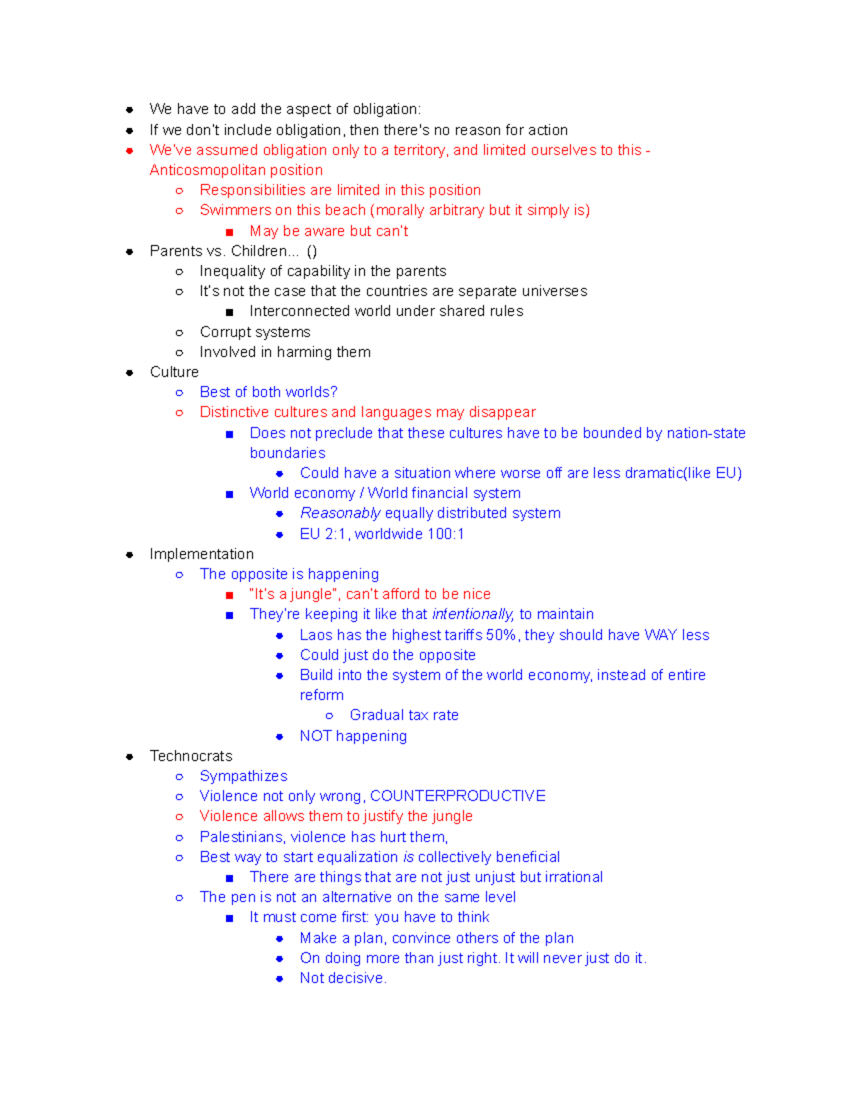 Philosophy Notes on Obligation and Cosmopolitanism (PHIL 101) - Studocu