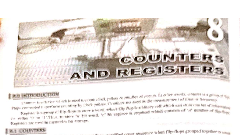 **Title: COUNTERS AND REGISTERS: Understanding Asynchronous and ...