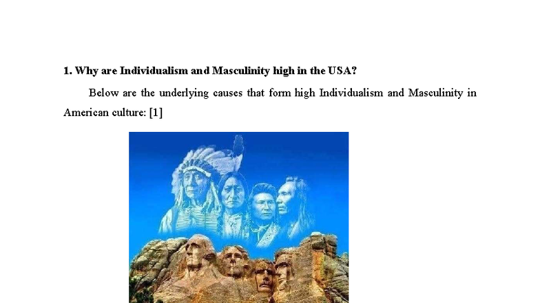 Cultural Analysis of Individualism & Masculinity in the USA - Group 1 ...