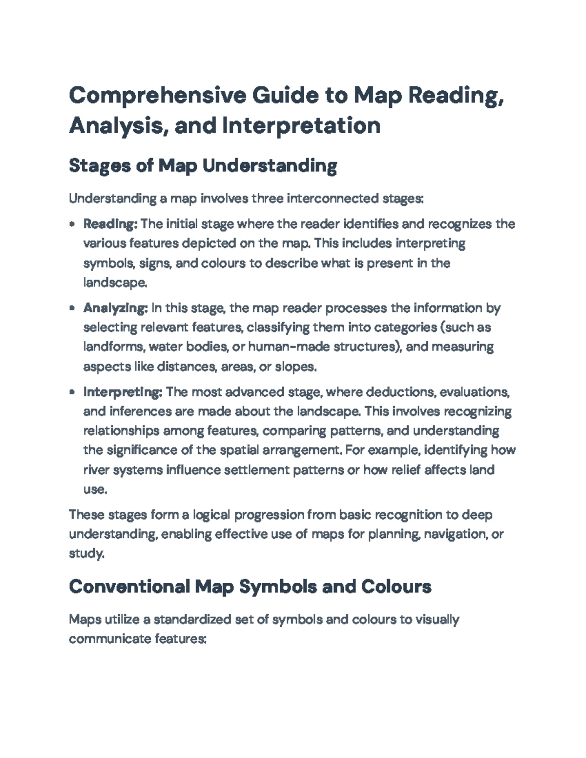 Comprehensive Guide to Map Reading & Analysis (GEOG 101 ...