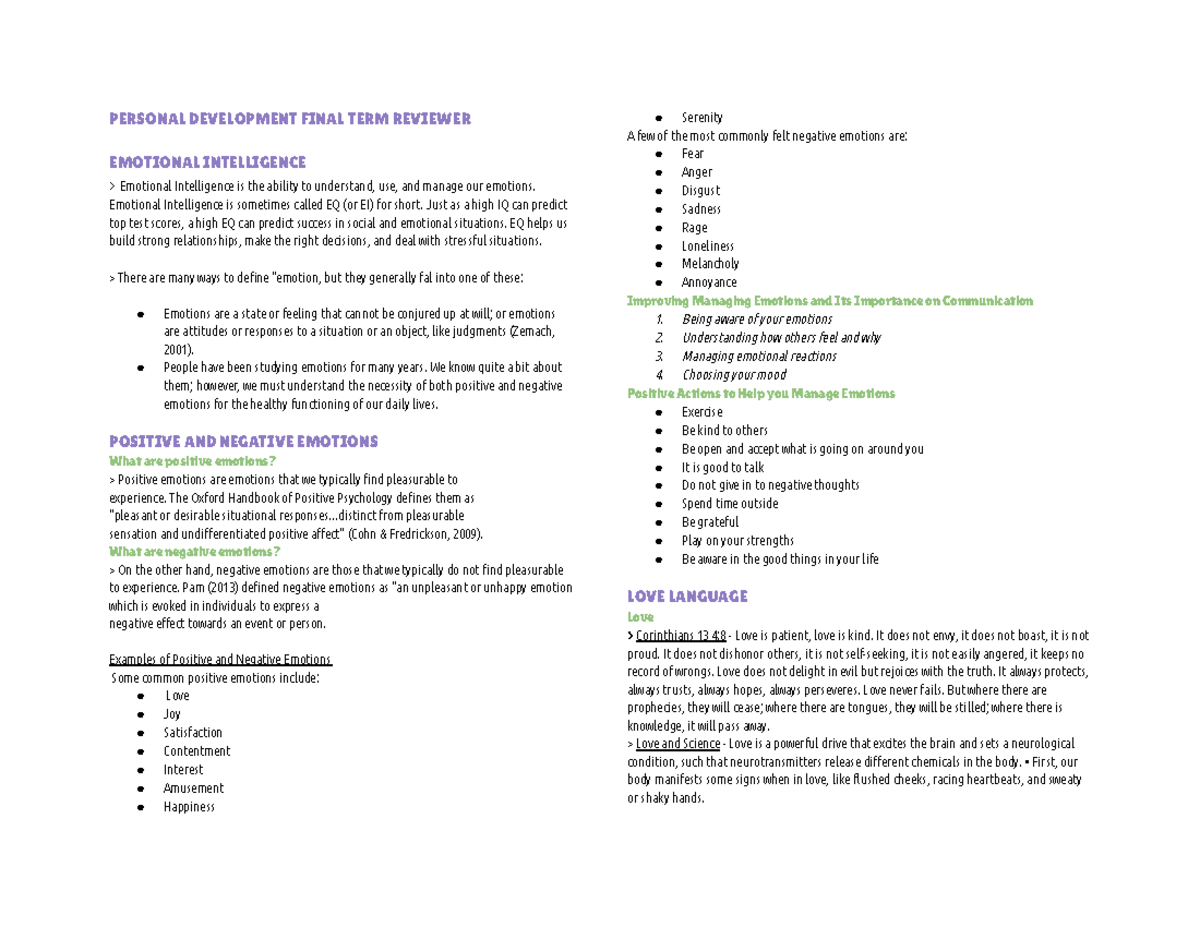Perdev notes - iyyufyfygkjkj,m - PERSONAL DEVELOPMENT FINAL TERM ...
