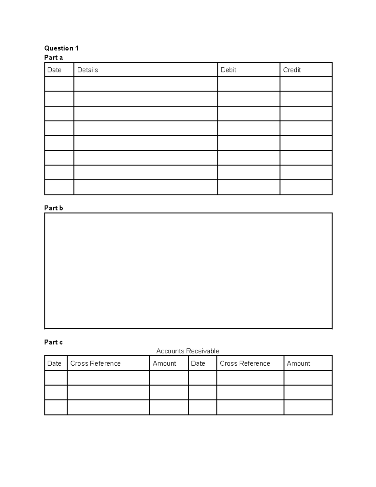 Accounting 3 4 SAC Templates - ACCT10001 - Question 1 Part a Date ...