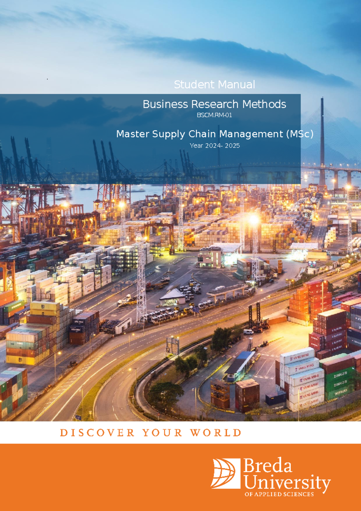 BSCM.RM 24 25 Master Research Methods Module Manual Overview - Studeersnel
