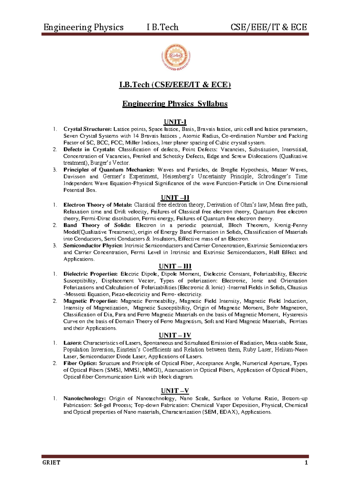 Engineering Physics Notes (1)-1-23 - I.B (CSE/EEE/IT & ECE) Engineering ...