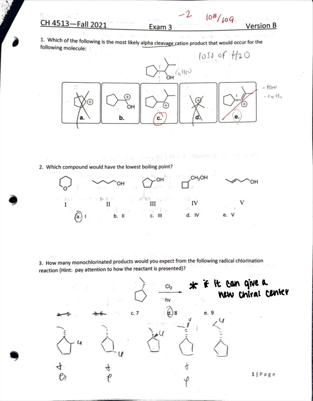 Organic Chemistry I Final Exam Review Material for Students - Studocu