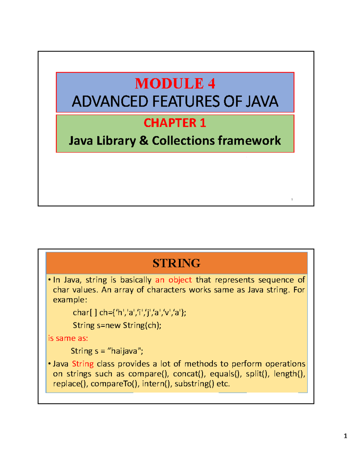 OOP Module 4: Advanced Java Features and String Operations - Studocu