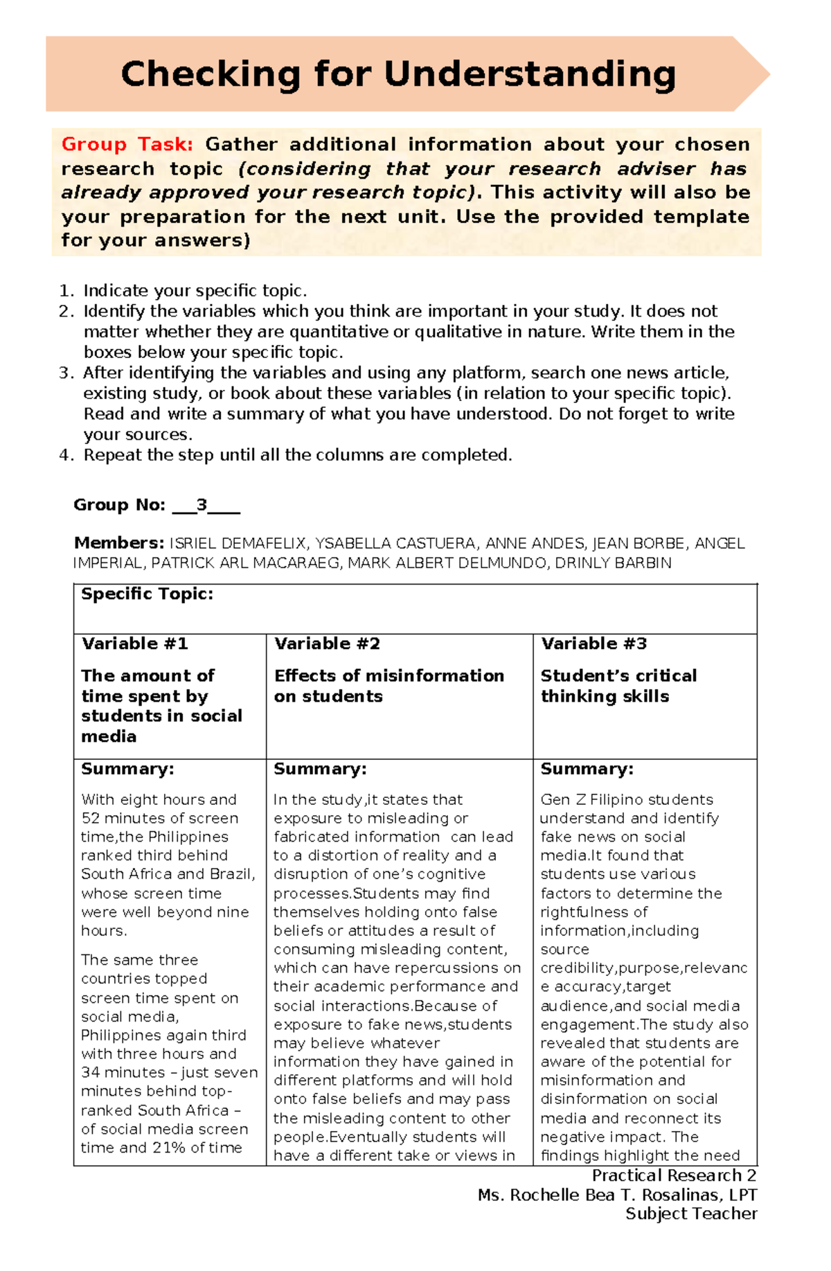 Practical Research 2: G4 - Analyzing Impact of Social Media on Students ...
