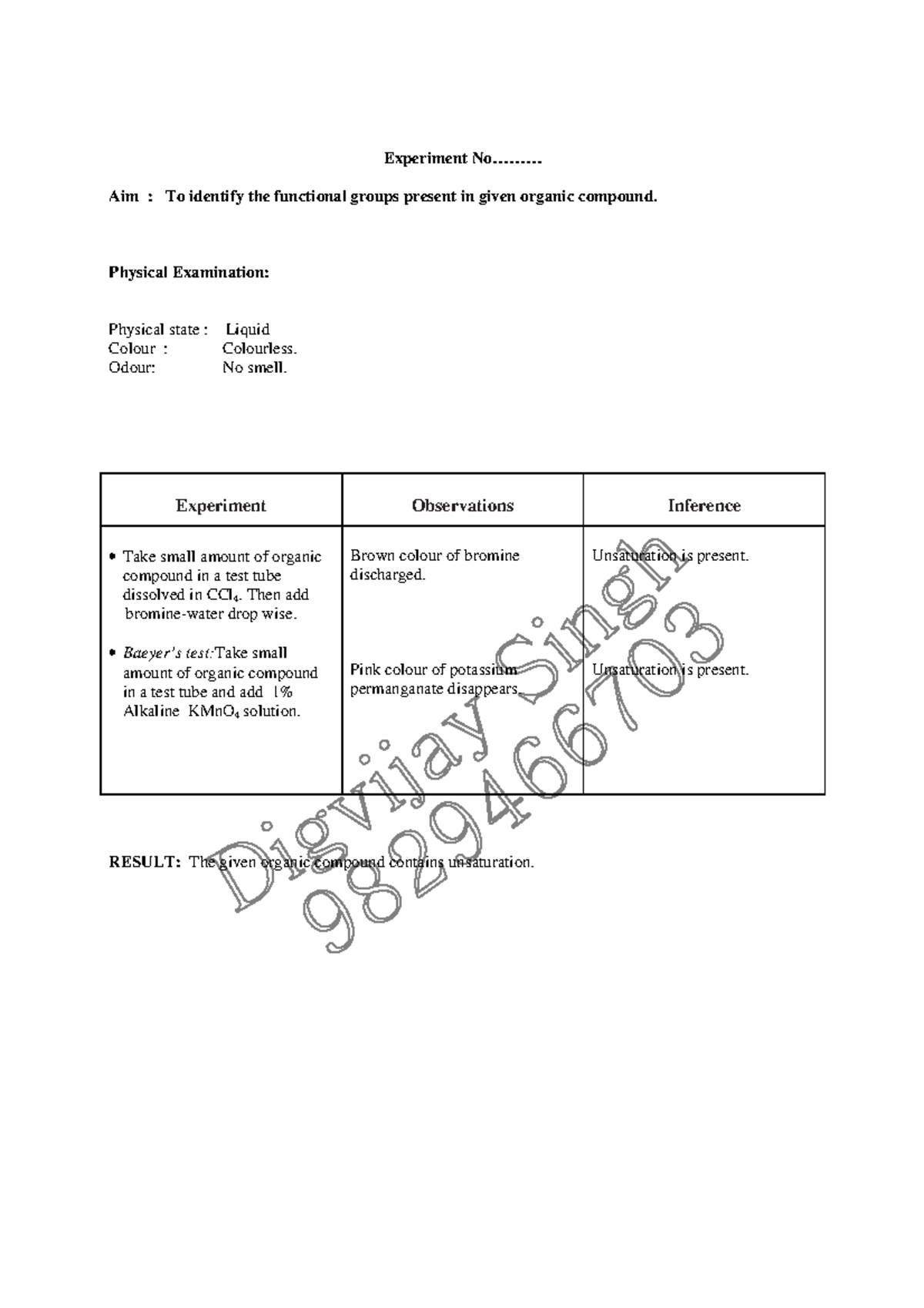 Functional Group Analysis: Identifying Organic Compounds in Lab ...