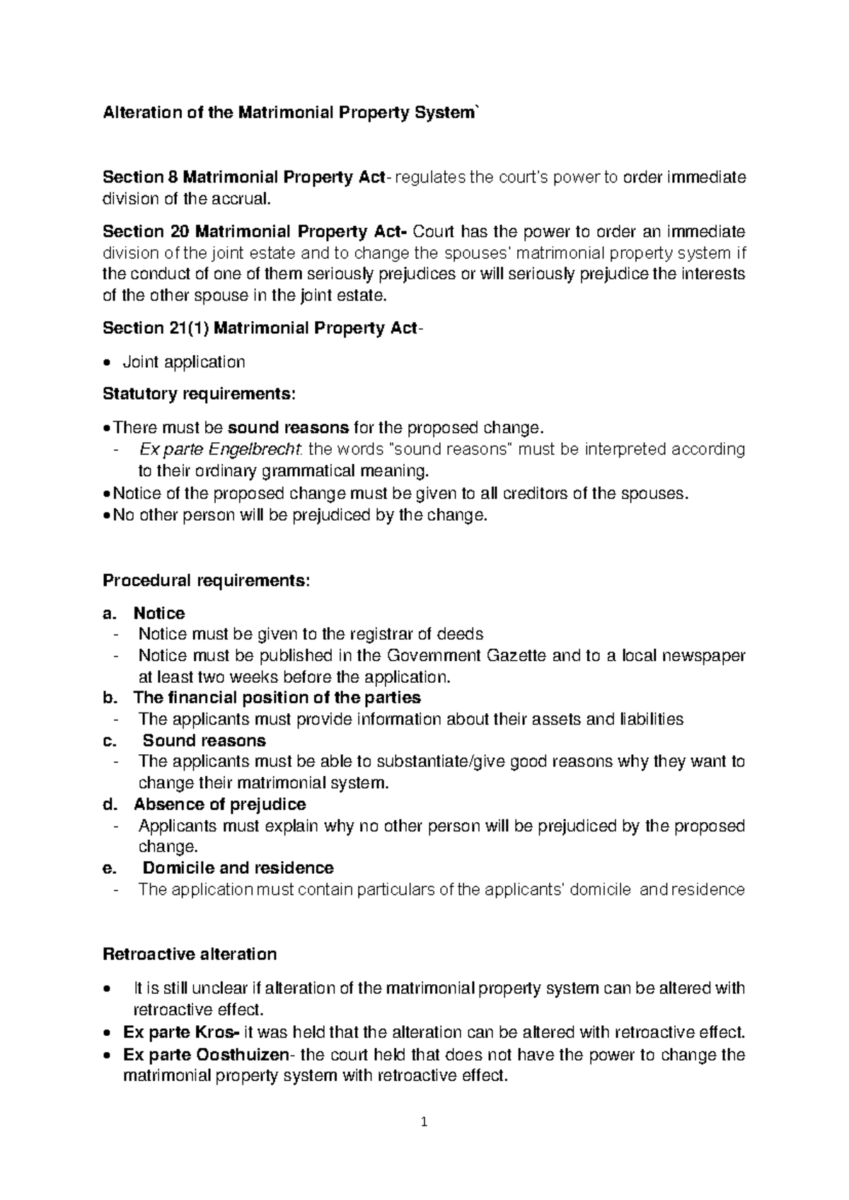Matrimonial Property System Alteration: Key Legal Insights and ...